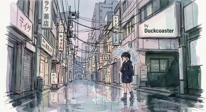 Ink & Wash Urban Sketch Style