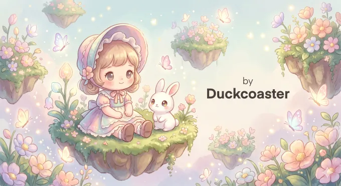 Kawaii Big Eyes Doll Illustration