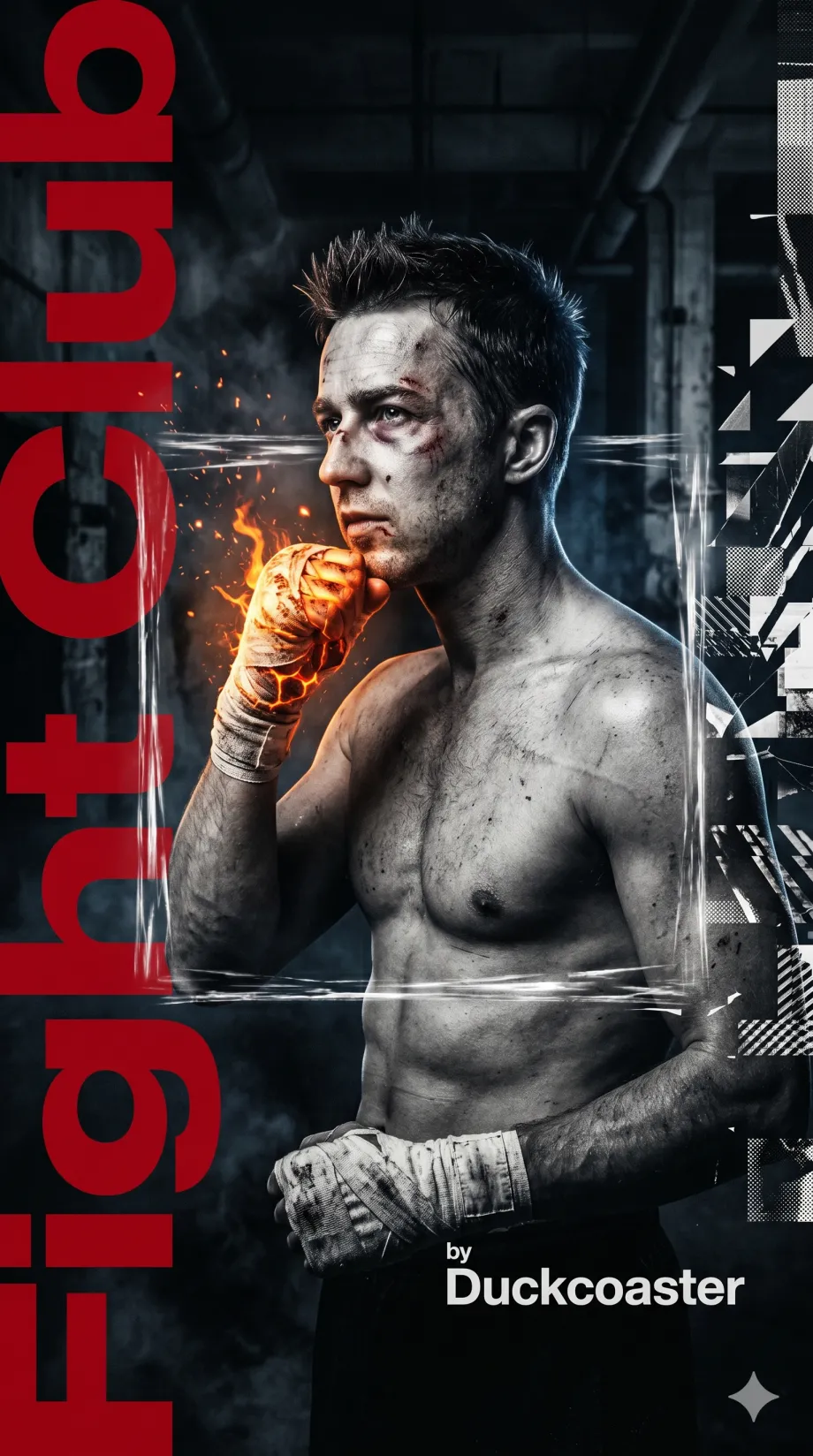 Nano Banana 2 prompt | Fight Club Poster Kinetic Box of Resistance