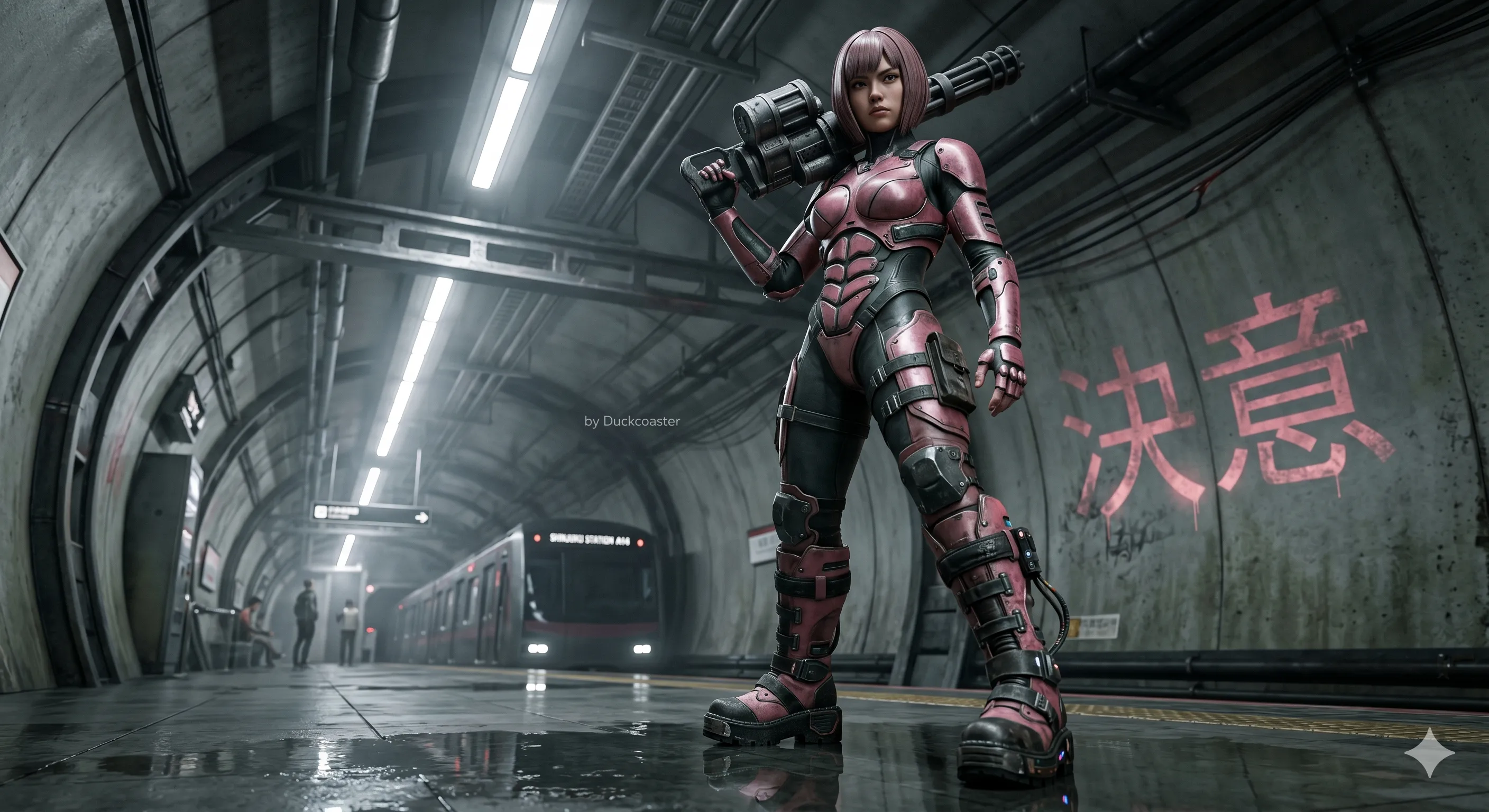 Nano Banana 2 prompt | Cyberpunk Girl on Neon Resolve