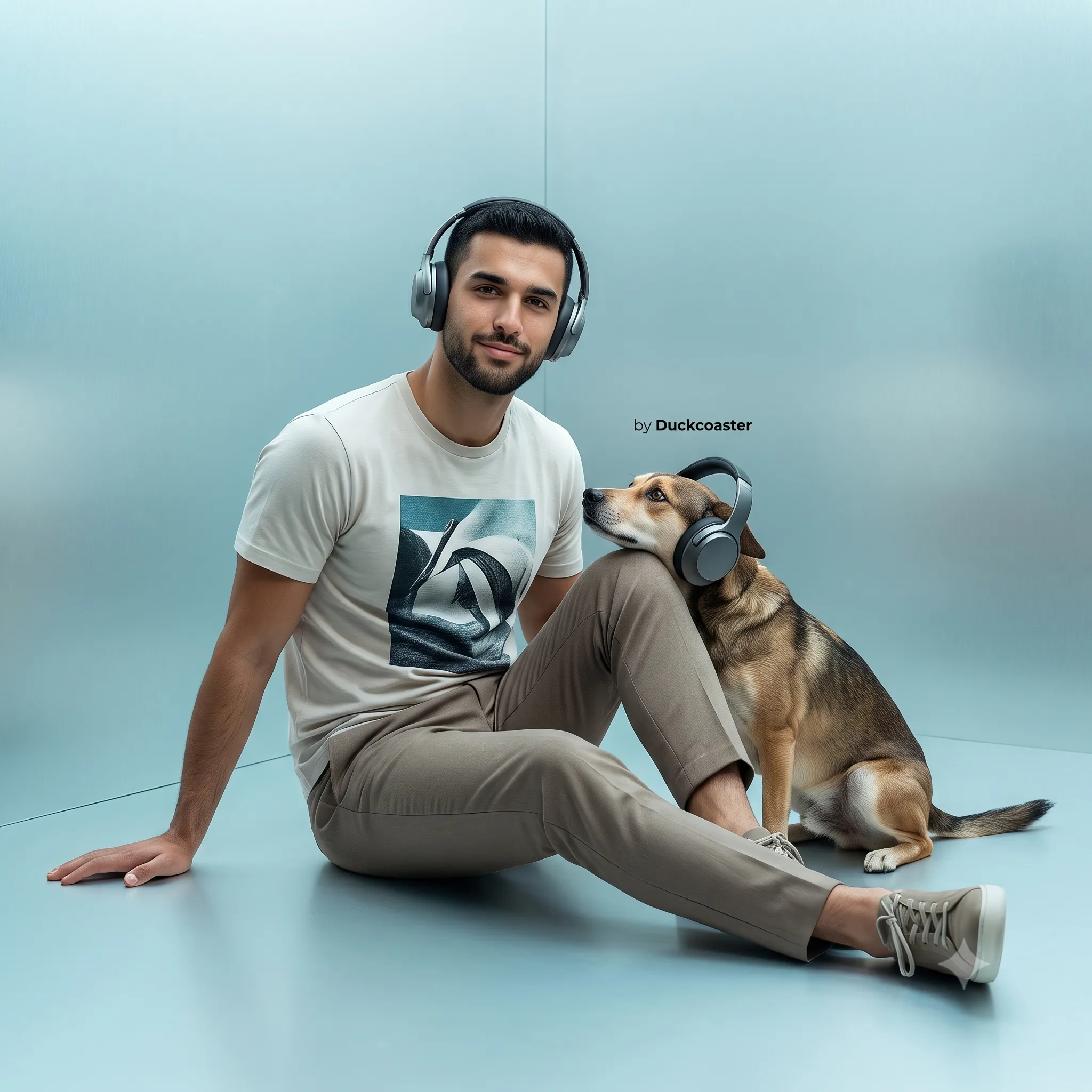 Nano Banana 2 prompt | Cyan Studio: Me & Dog Harmony
