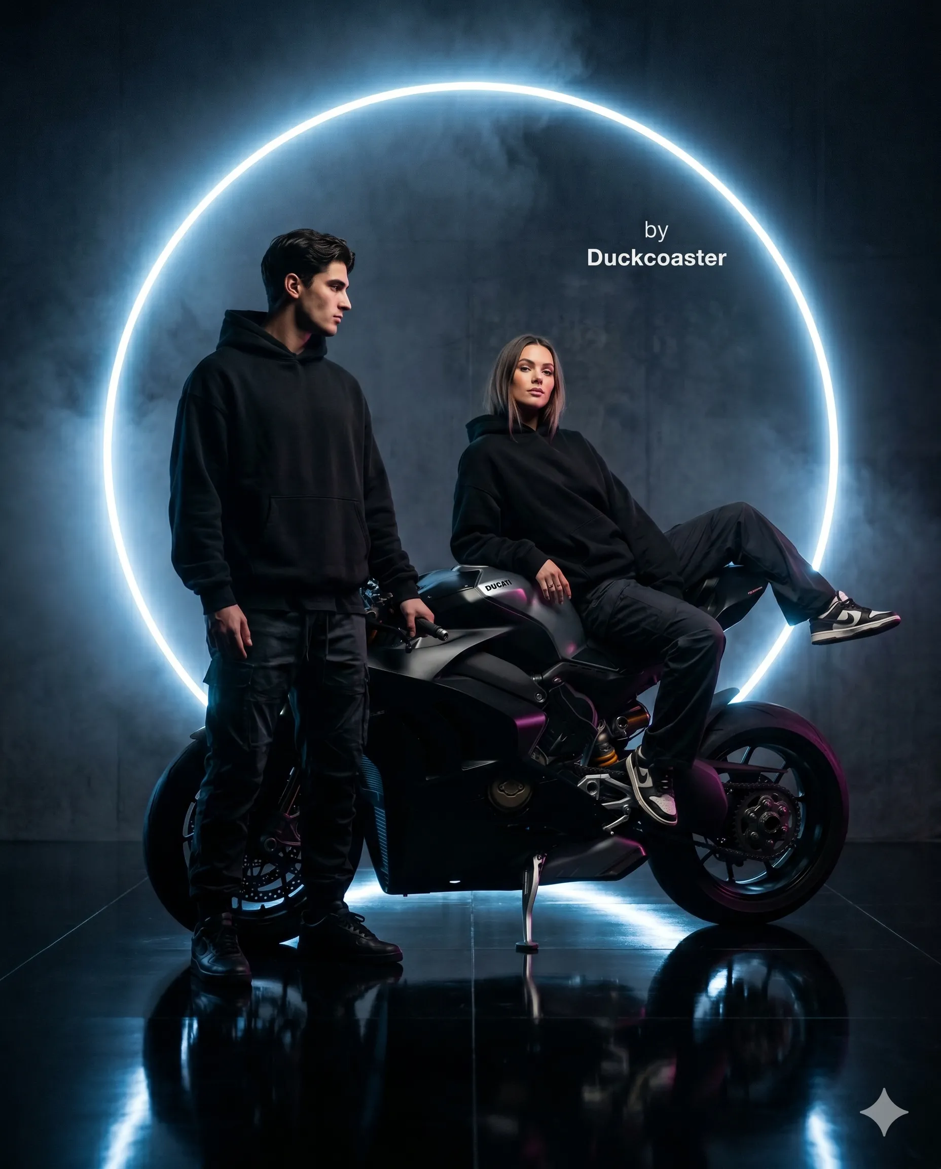 Nano Banana 2 prompt | Luxury Ducati Neon Editorial