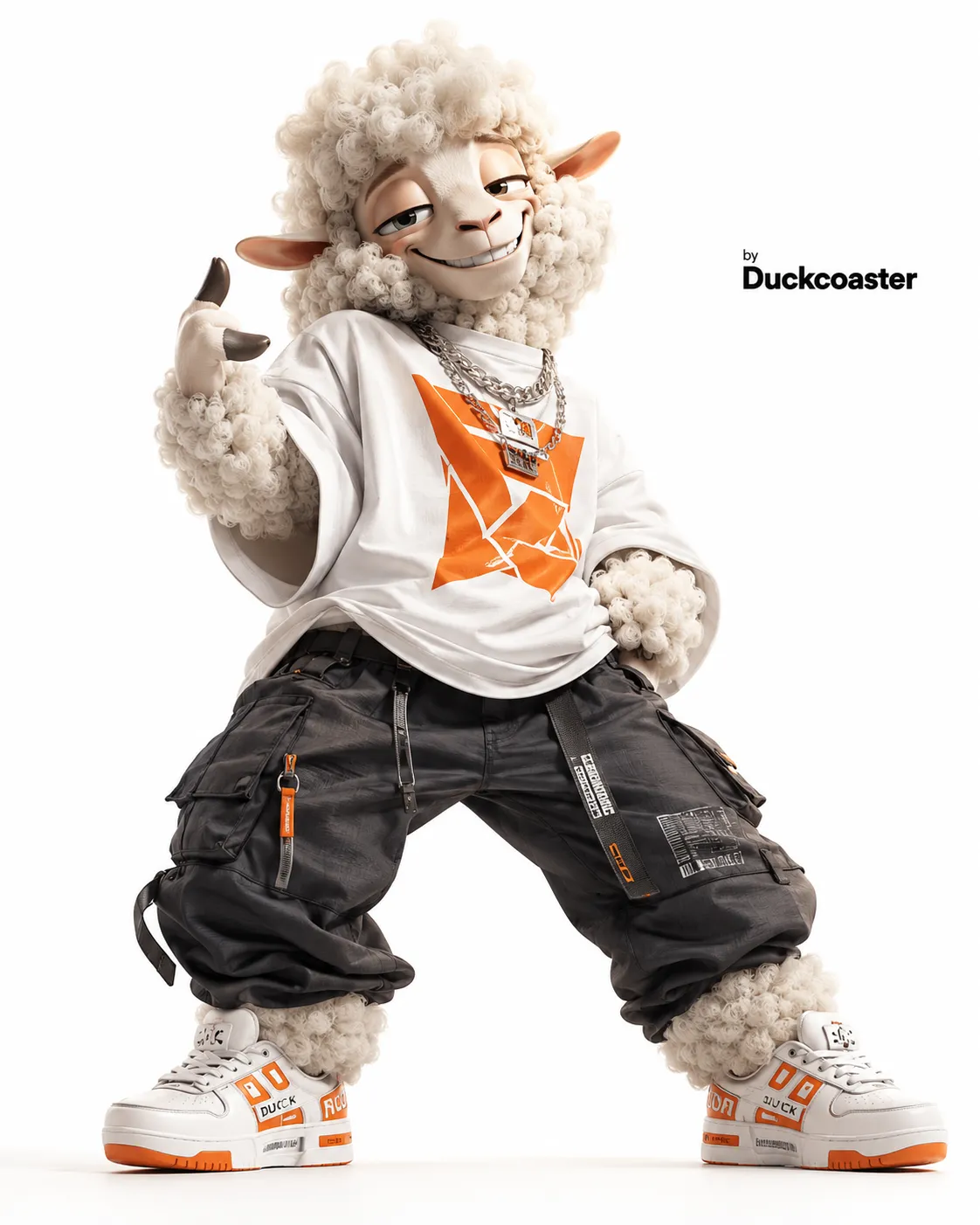 Dall E prompt | Fluffy Drip: Gen-Z Streetwear Sheep Editorial