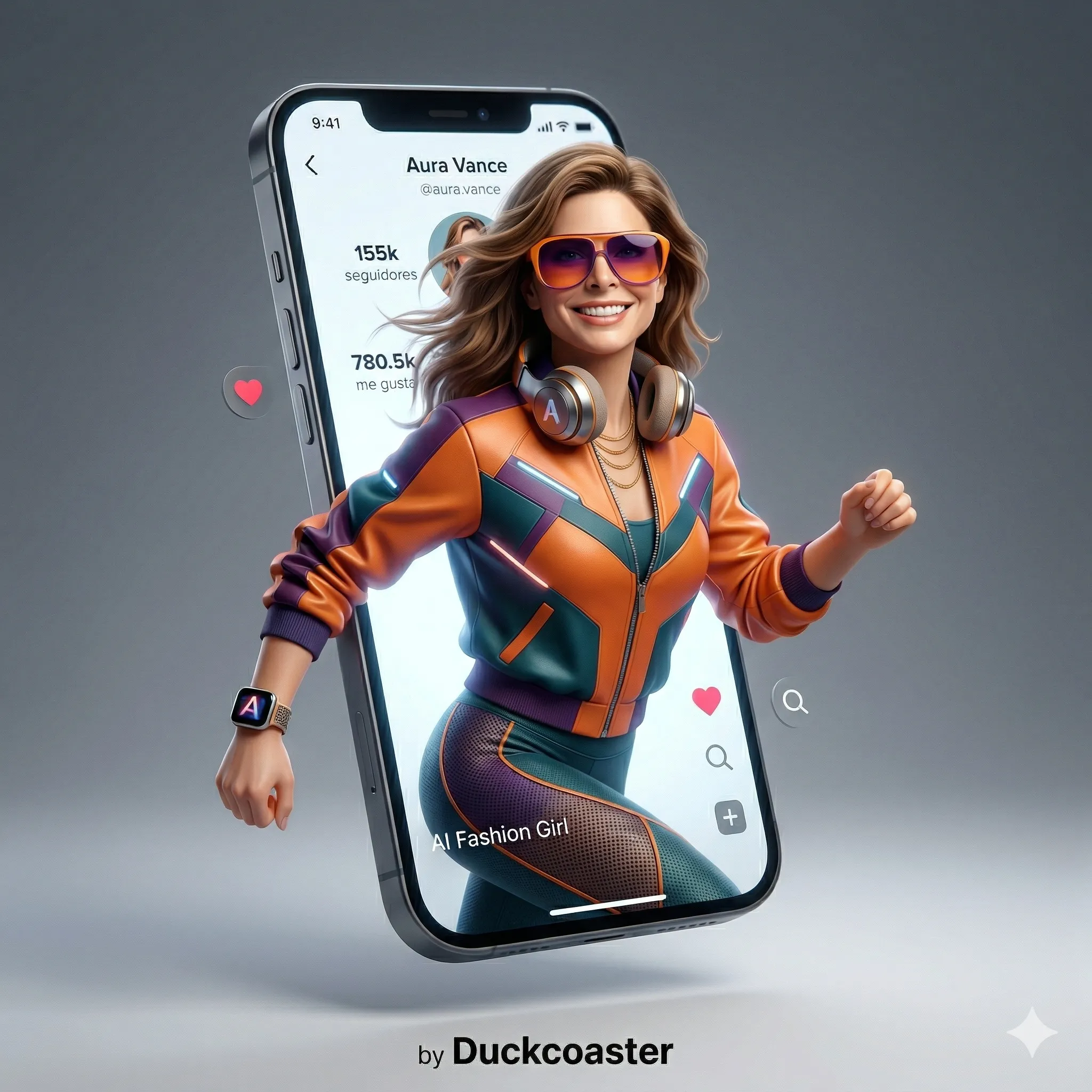 Nano Banana 2 prompt | Fashion Sport Girl on Social Portrait from an Iphone