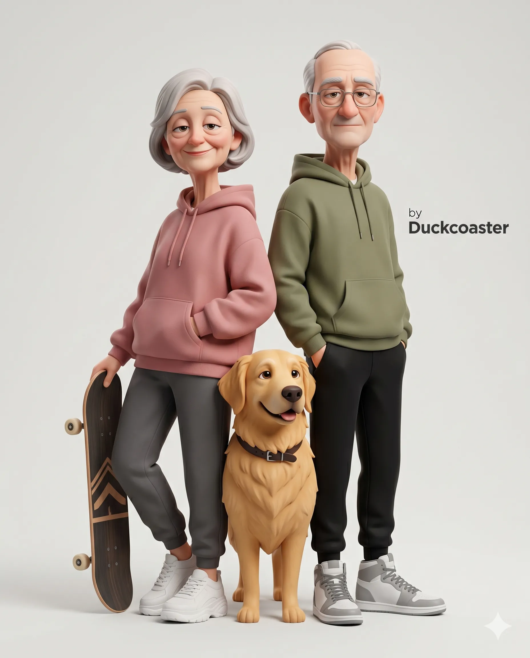 Nano Banana 2 prompt | Elderly Couple Streetwear Collectible
