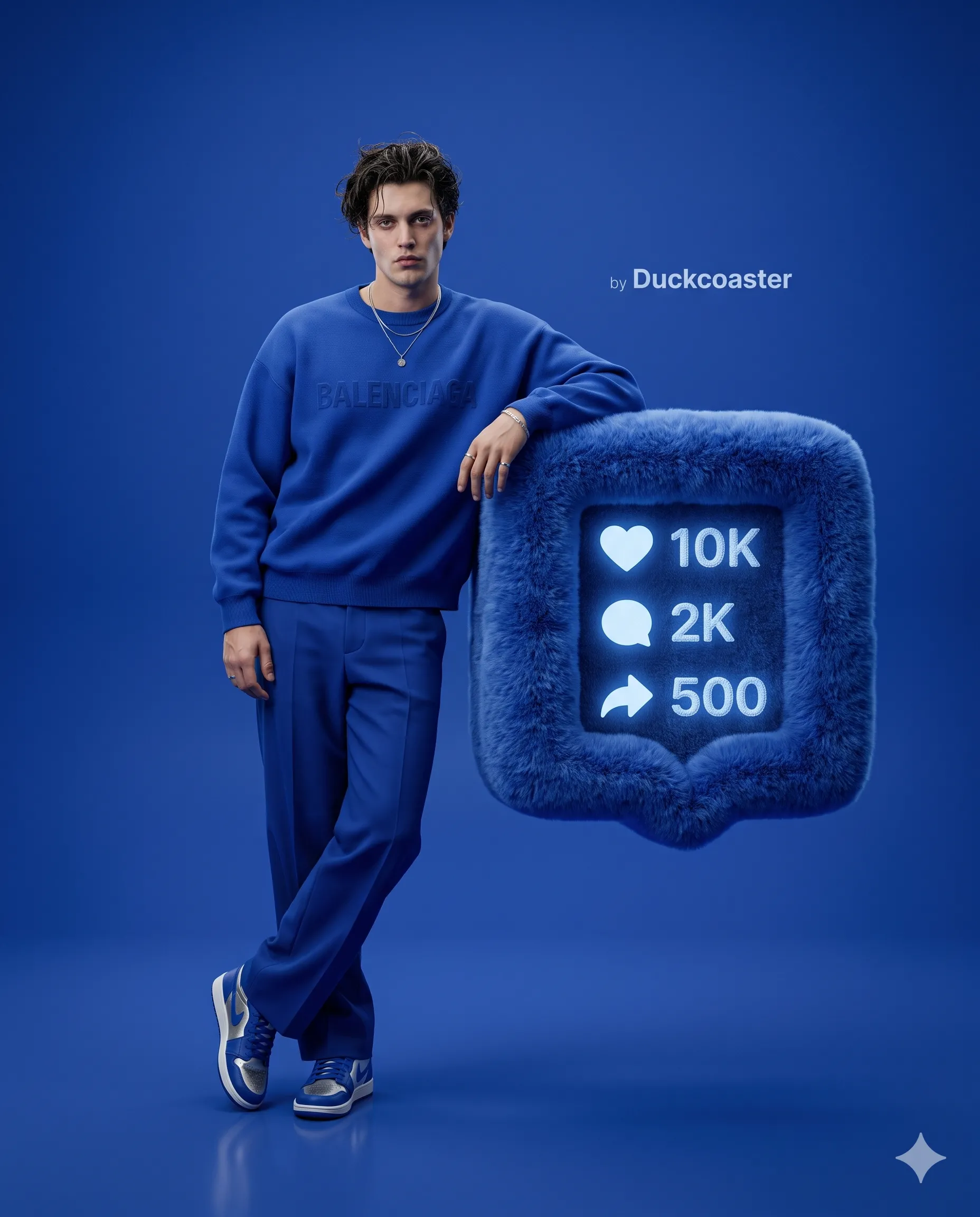 Nano Banana 2 prompt | Cobalt Blue Engagement Luxury