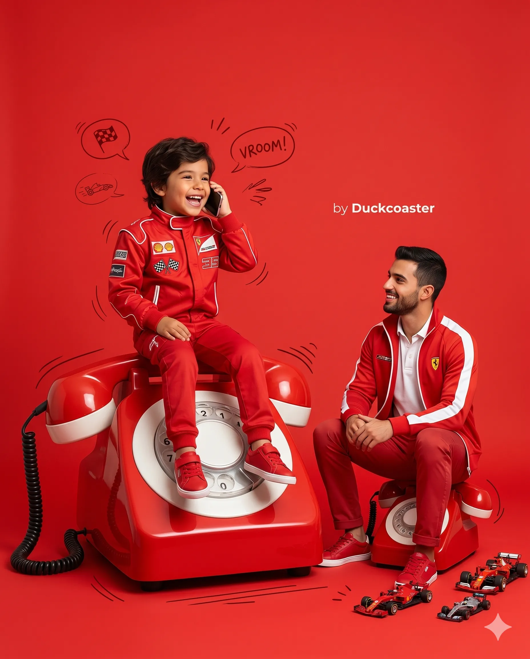 Nano Banana 2 prompt | Racing Red Family Editorial