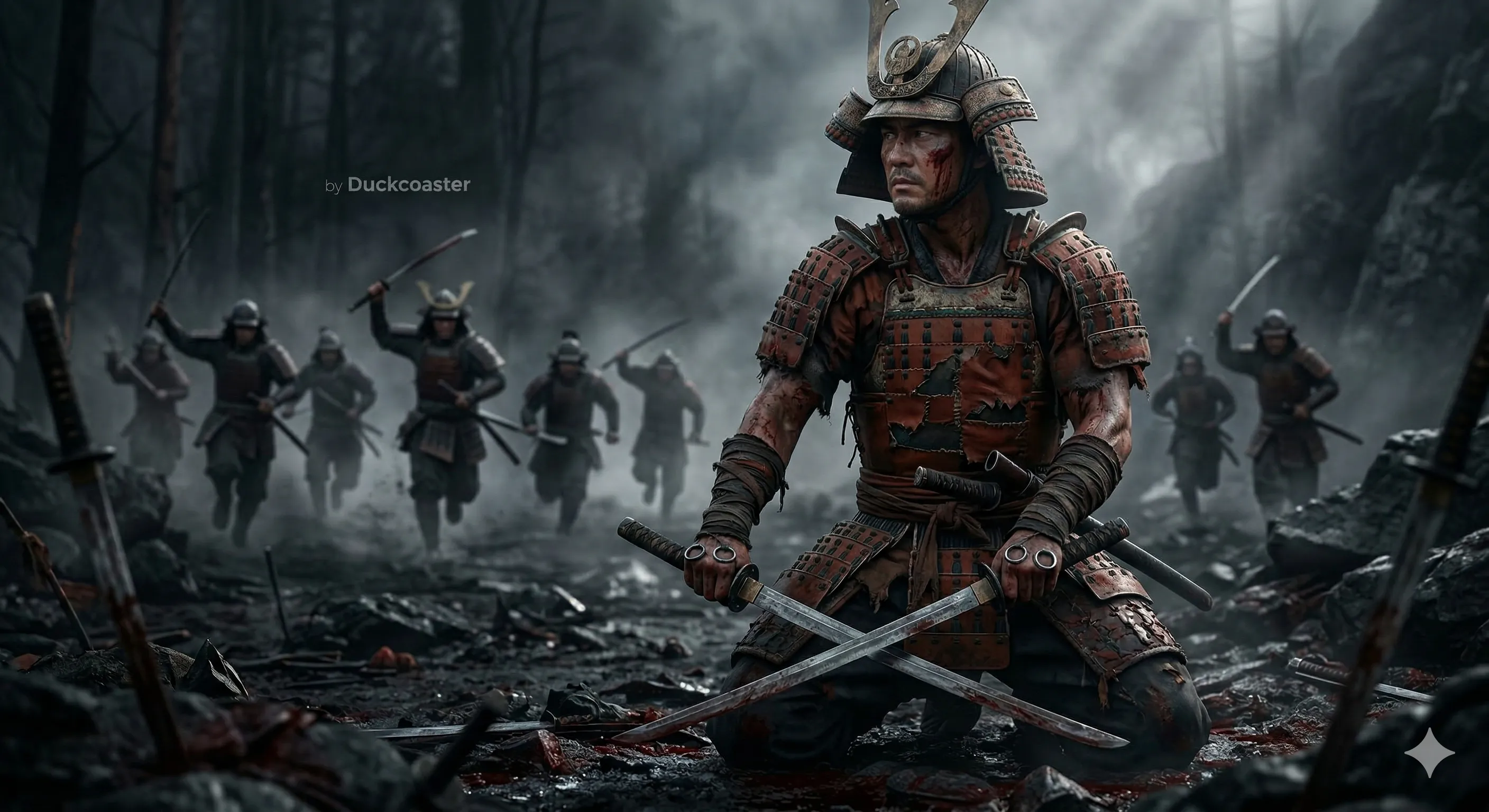 Nano Banana 2 prompt | Cinematic Samurai sequence in Combat