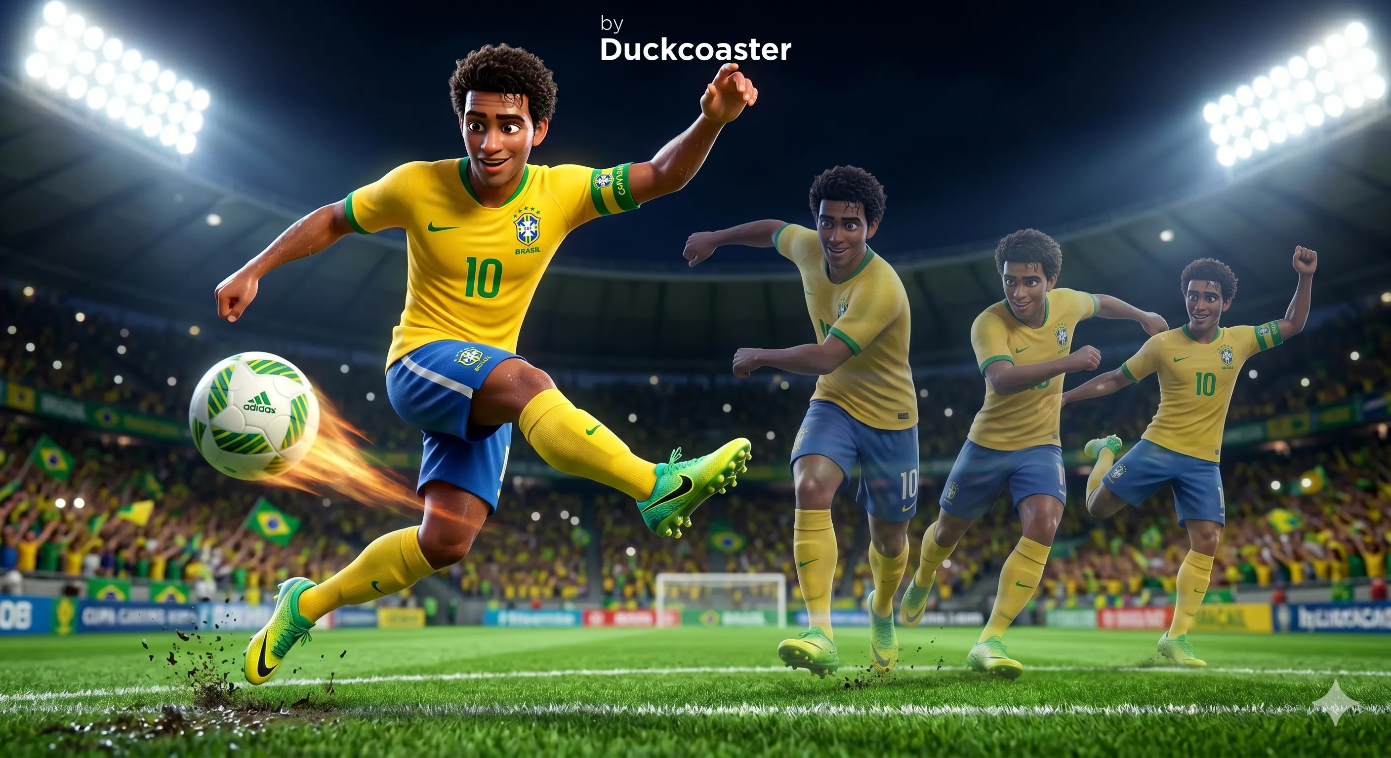 Nano Banana 2 prompt | Soccer Hero Dynamic Stadium Poster
