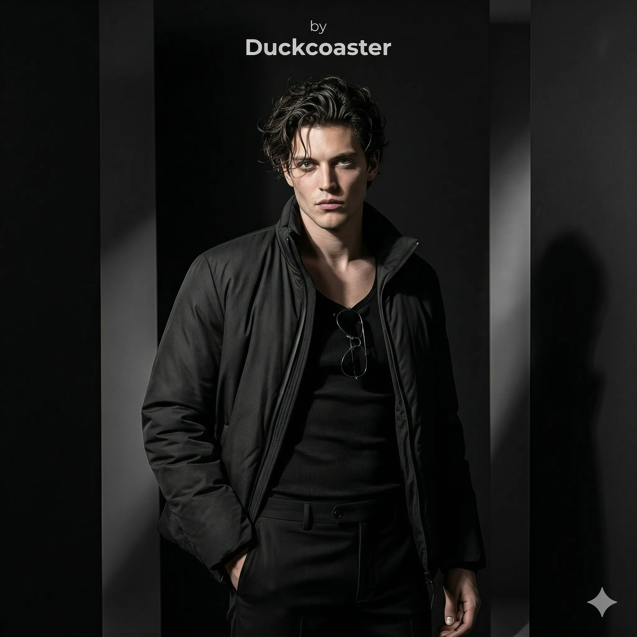 Nano Banana 2 prompt | Monochrome Luxury Fashion Portrait in Dark Studio