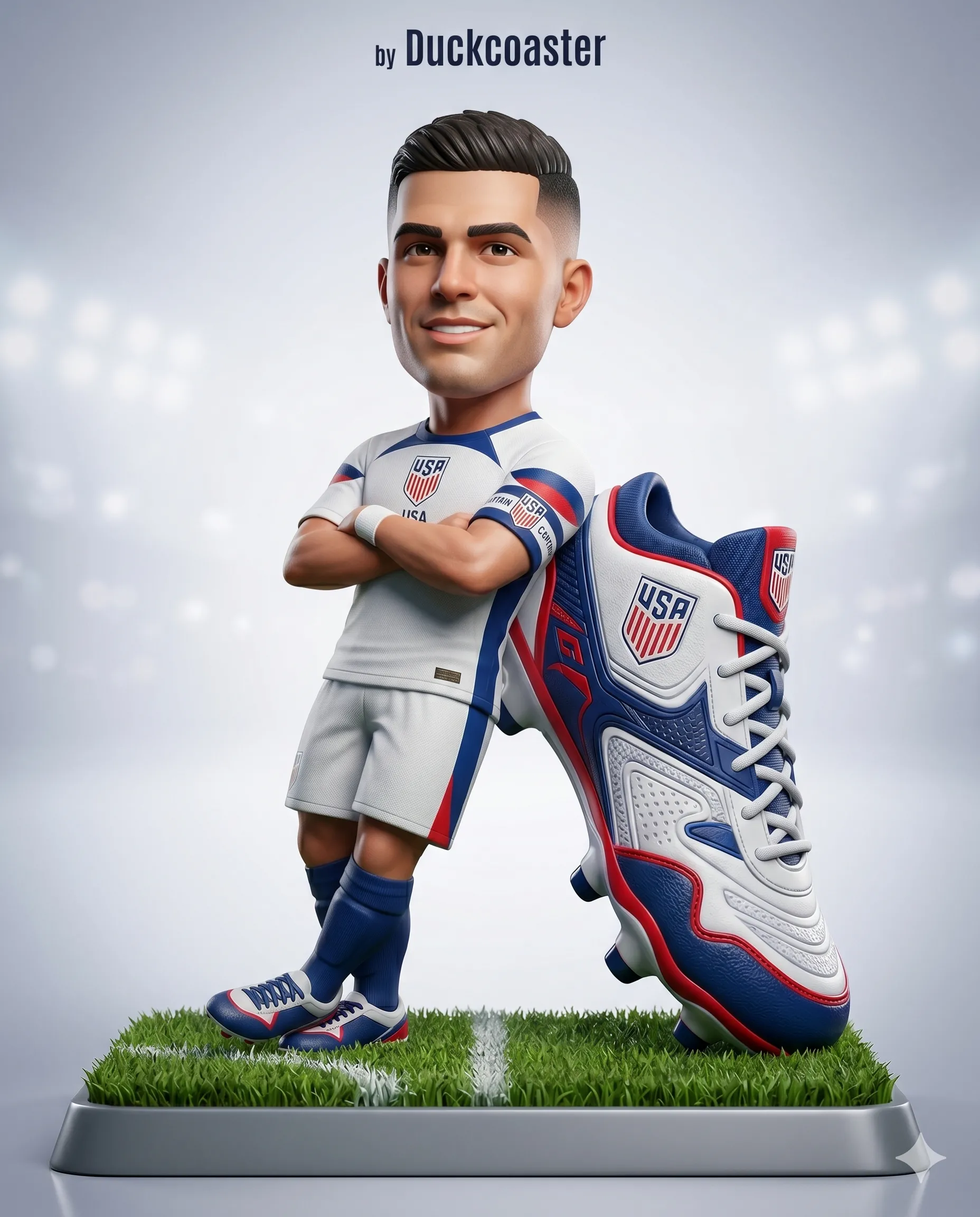Nano Banana 2 prompt | Captain Soccer Chibi Collector Figurine