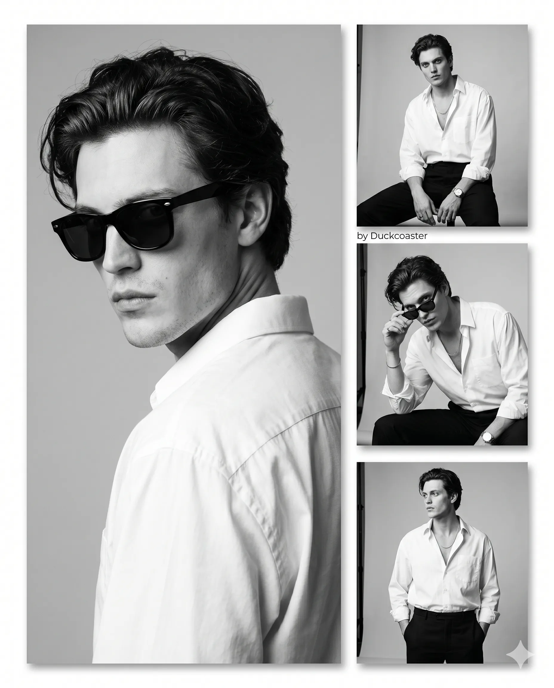 Nano Banana 2 prompt | Monochrome Social Fashion Editorial Grid