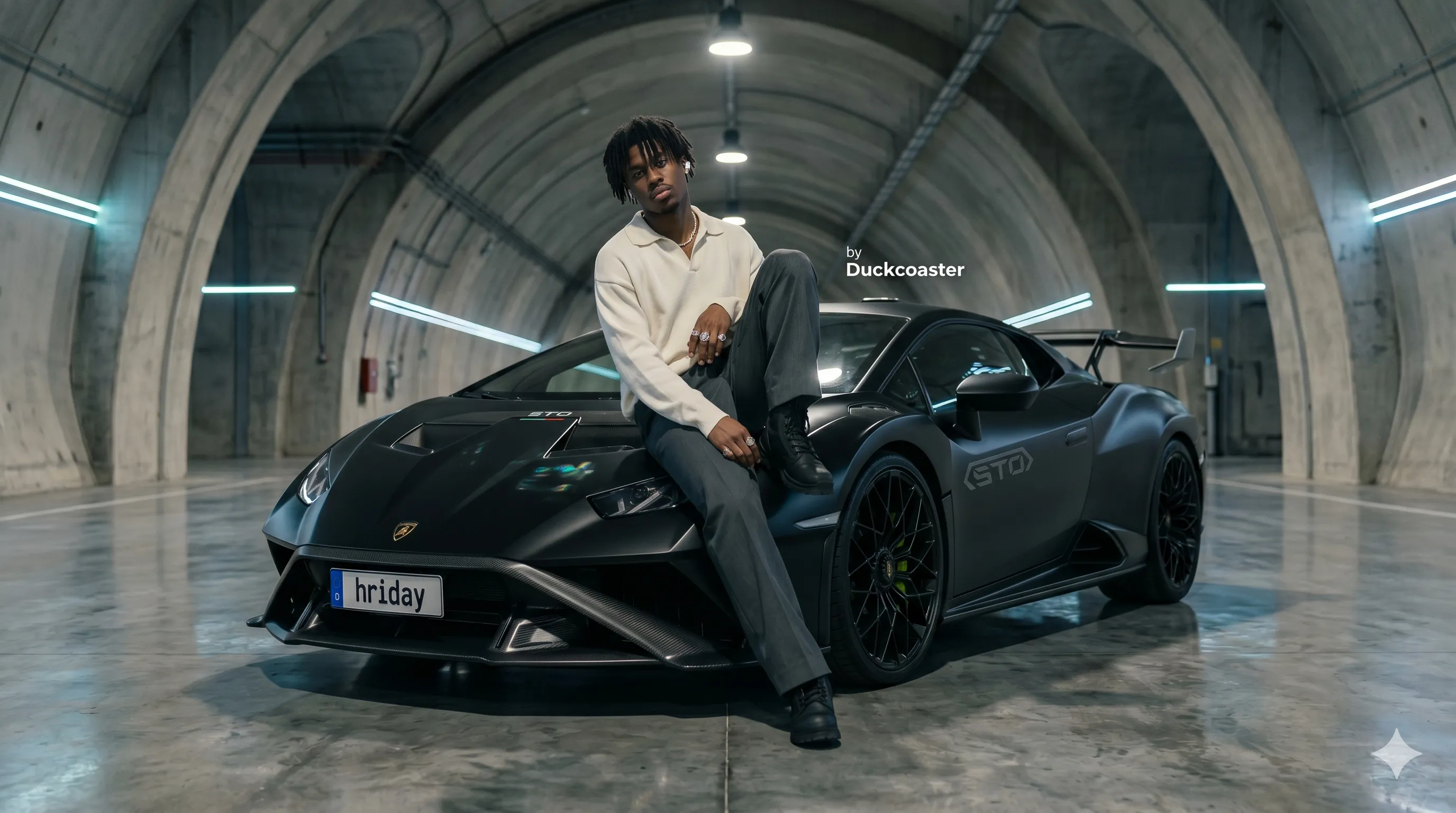 Nano Banana 2 prompt | Huracan STO Tunnel Velocity Portrait