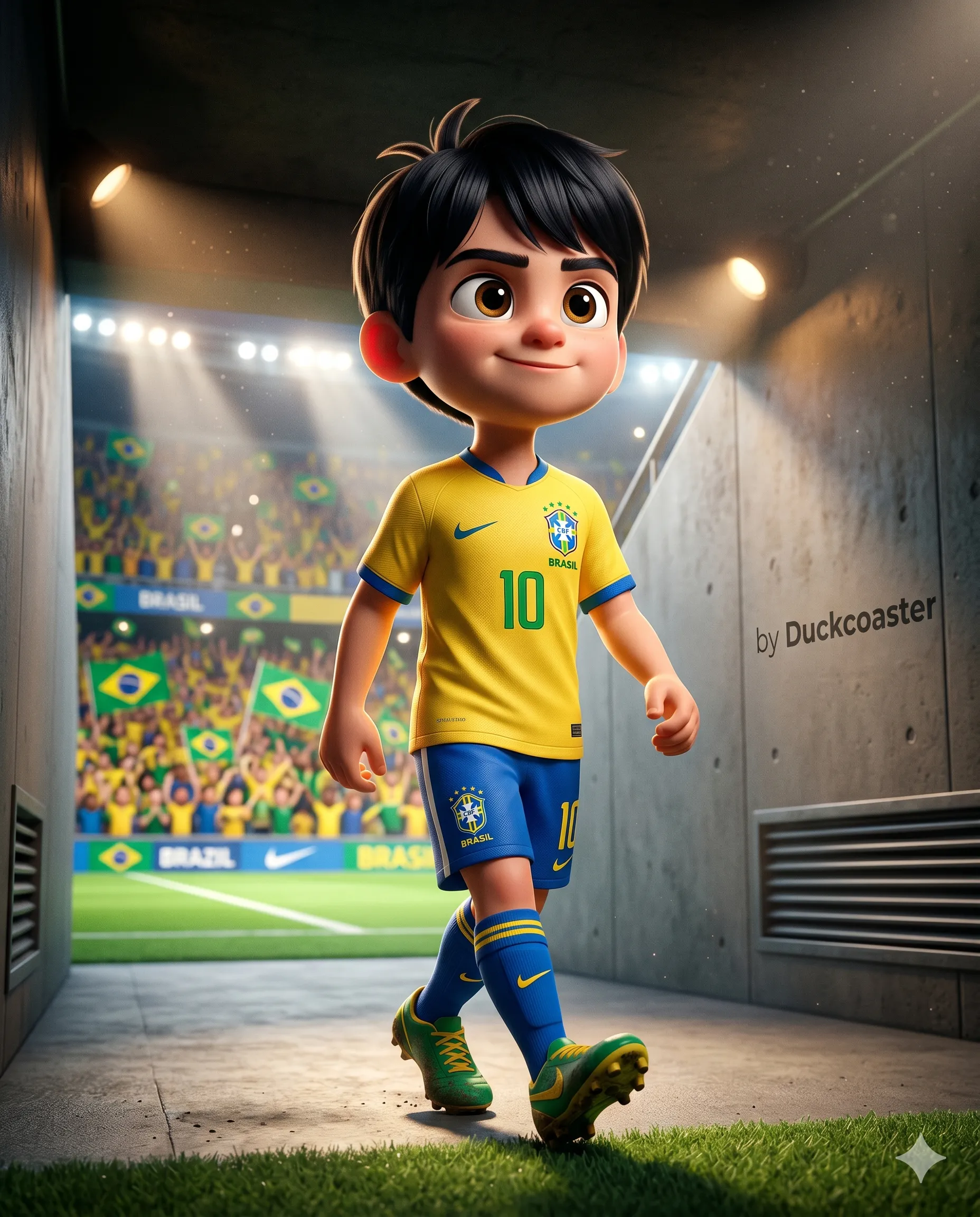 Nano Banana 2 prompt | National Team Tunnel Walk 3D Character