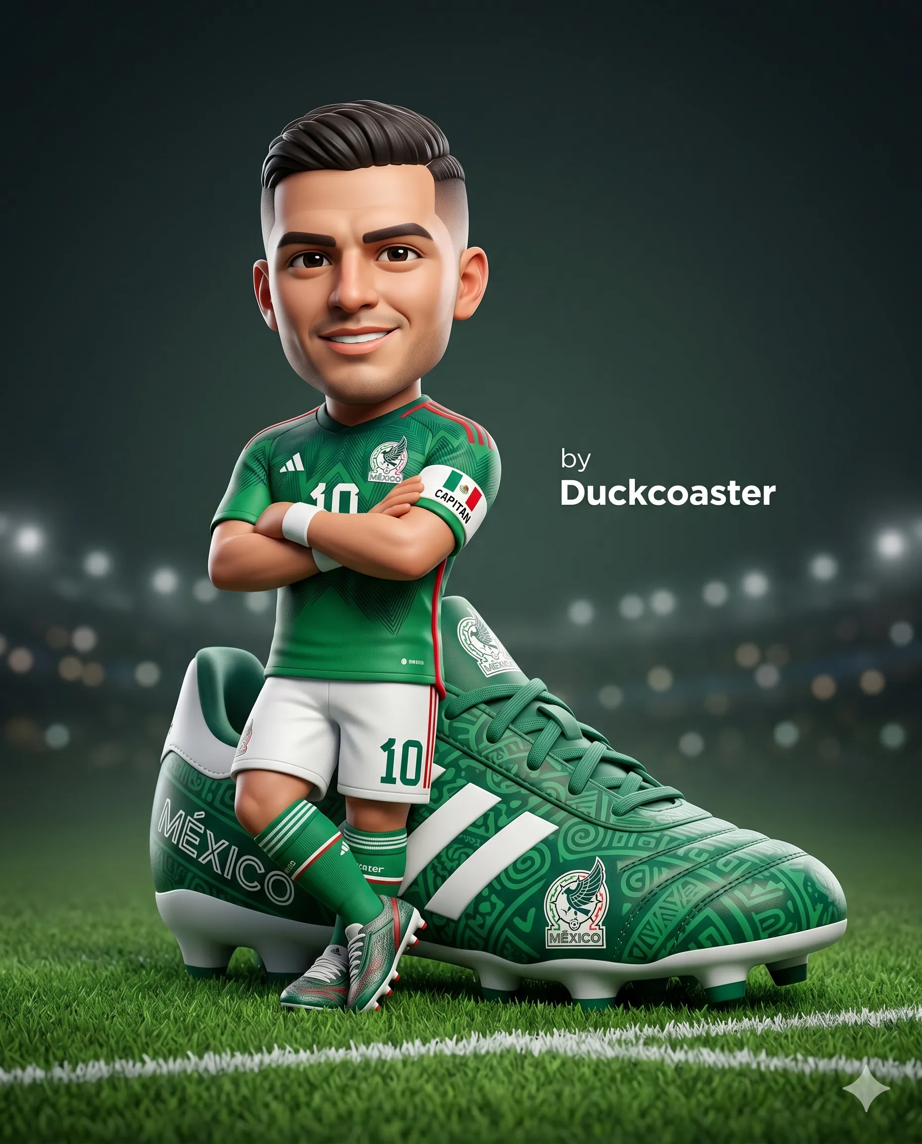 Nano Banana 2 prompt | Captain Soccer Chibi Collector Figurine