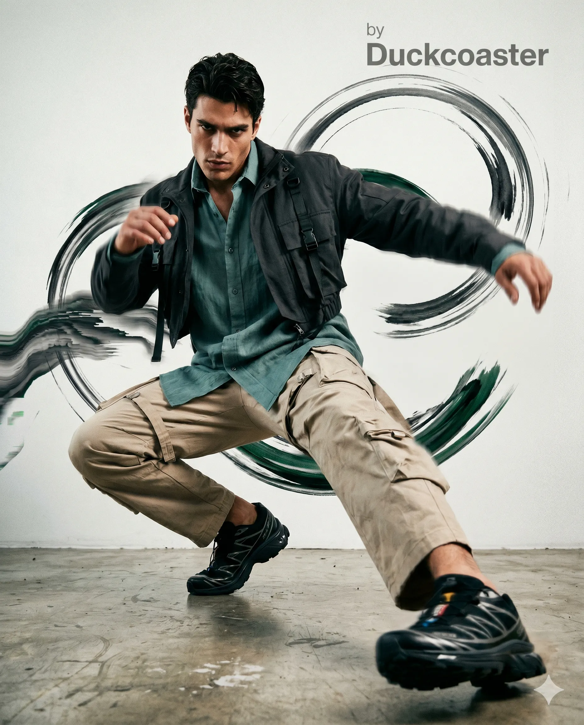 Nano Banana 2 prompt | Forward Tension: Cinematic Streetwear in Motion