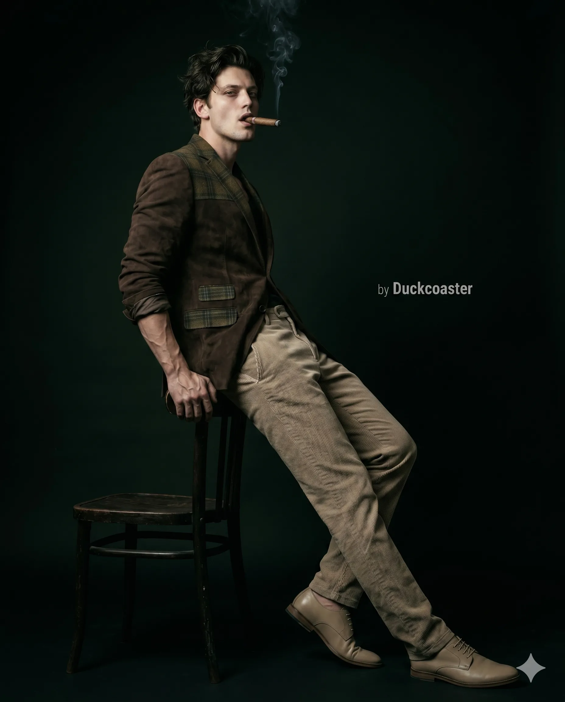 Nano Banana 2 prompt | Neo-Noir Suede Elegance Portrait