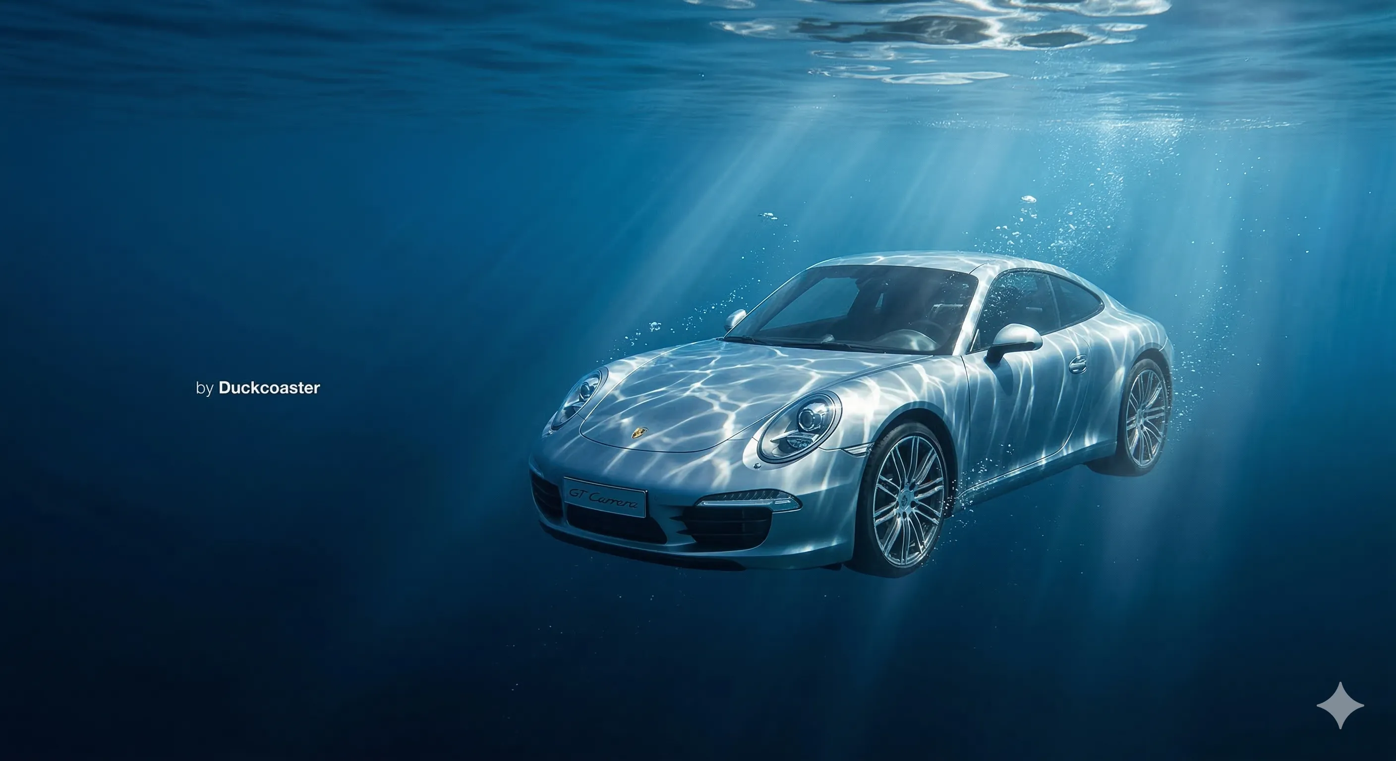 Nano Banana 2 prompt | Luxury Auto Floating in Cinematic Underwater Light.