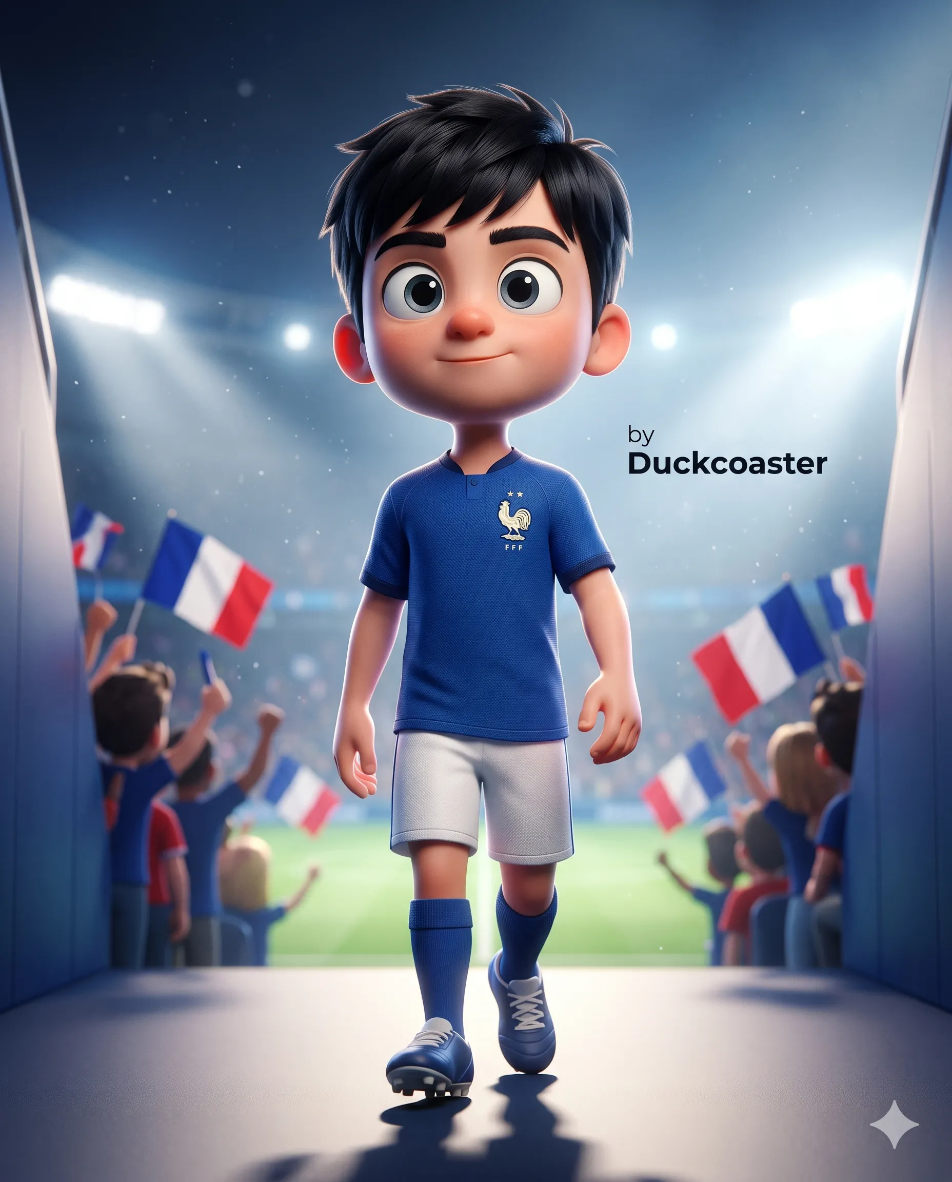 Nano Banana 2 prompt | National Team Tunnel Walk 3D Character