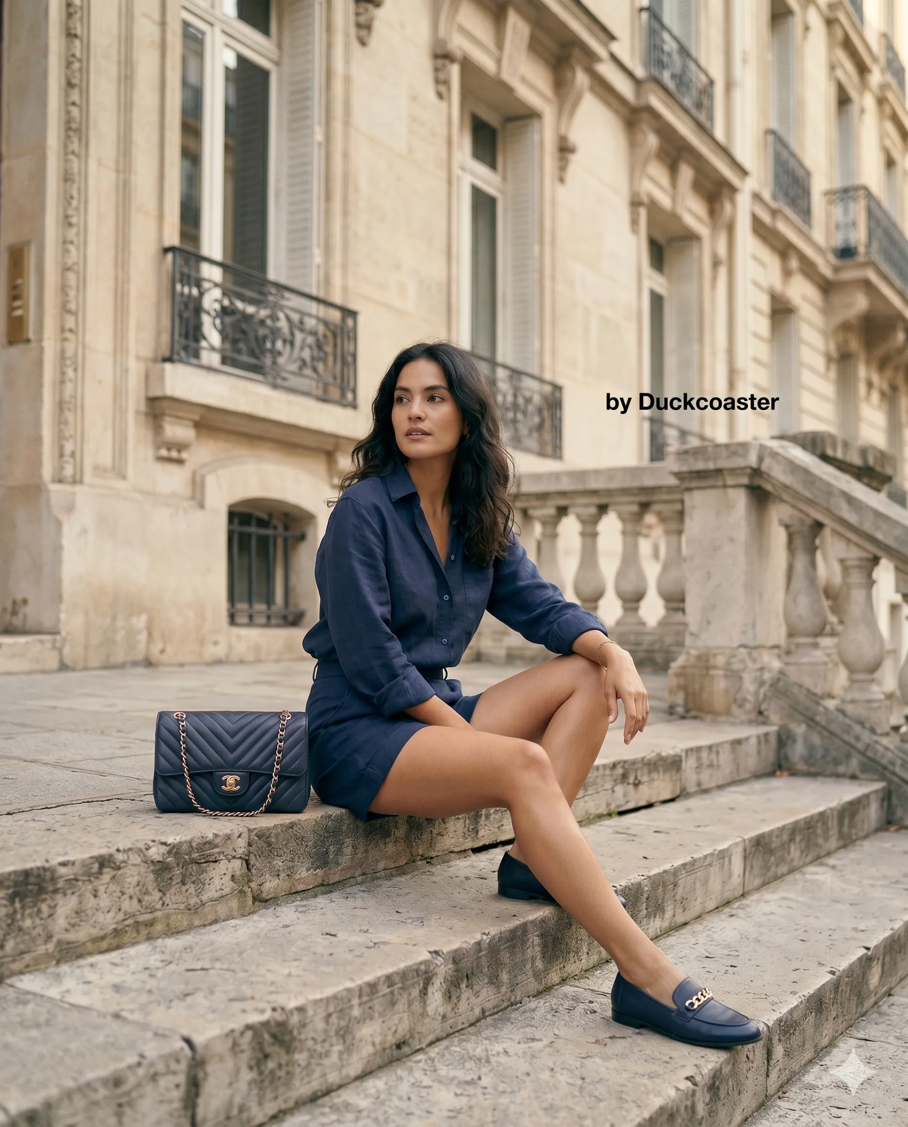 Nano Banana 2 prompt | Parisian Navy Elegance