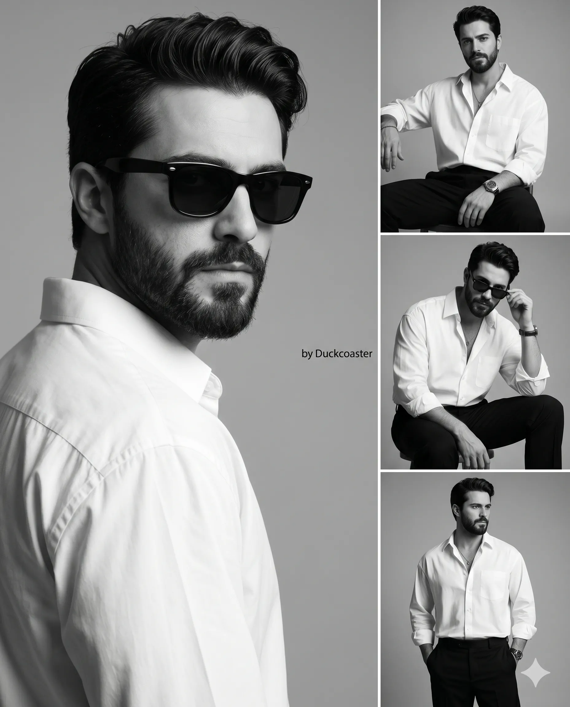 Nano Banana 2 prompt | Monochrome Social Fashion Editorial Grid
