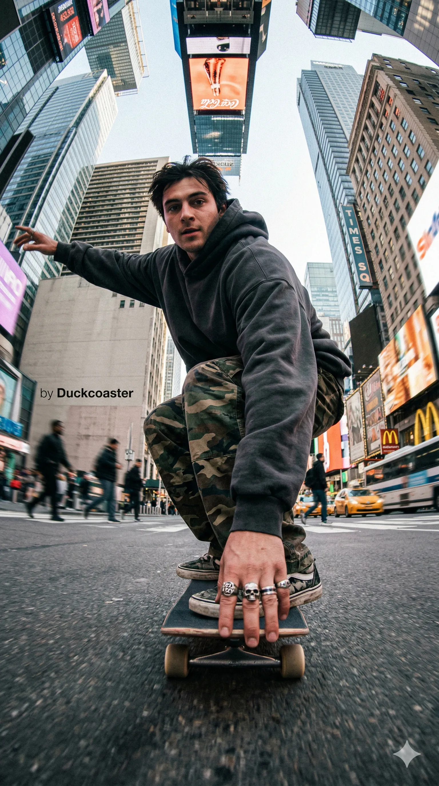 Nano Banana 2 prompt | Concrete Rush Portrait