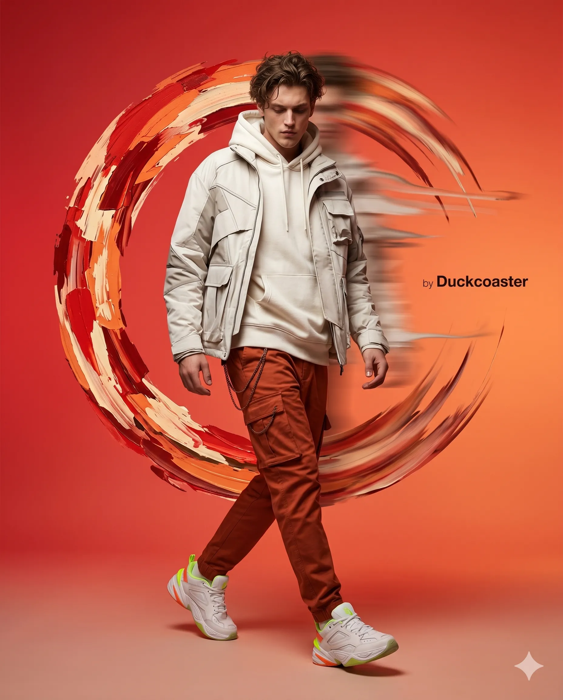 Nano Banana 2 prompt | Urban Motion Dissolution, Streetwear Editorial