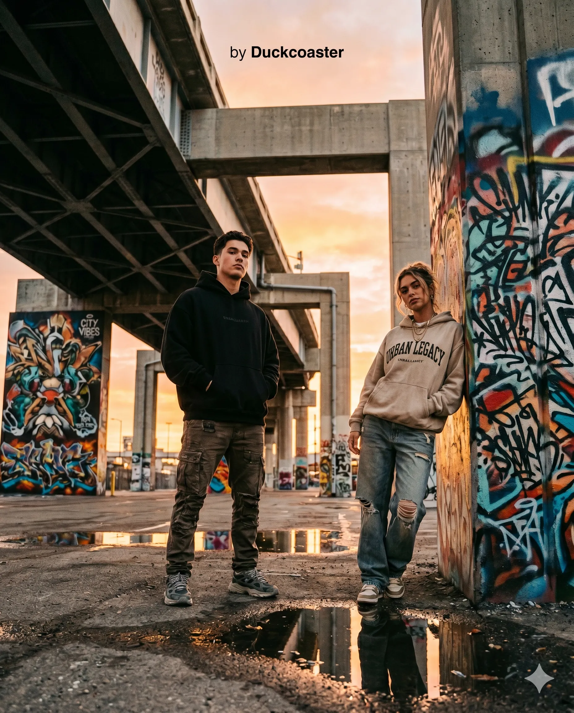 Nano Banana 2 prompt | LA Bridge Streetwear Editorial