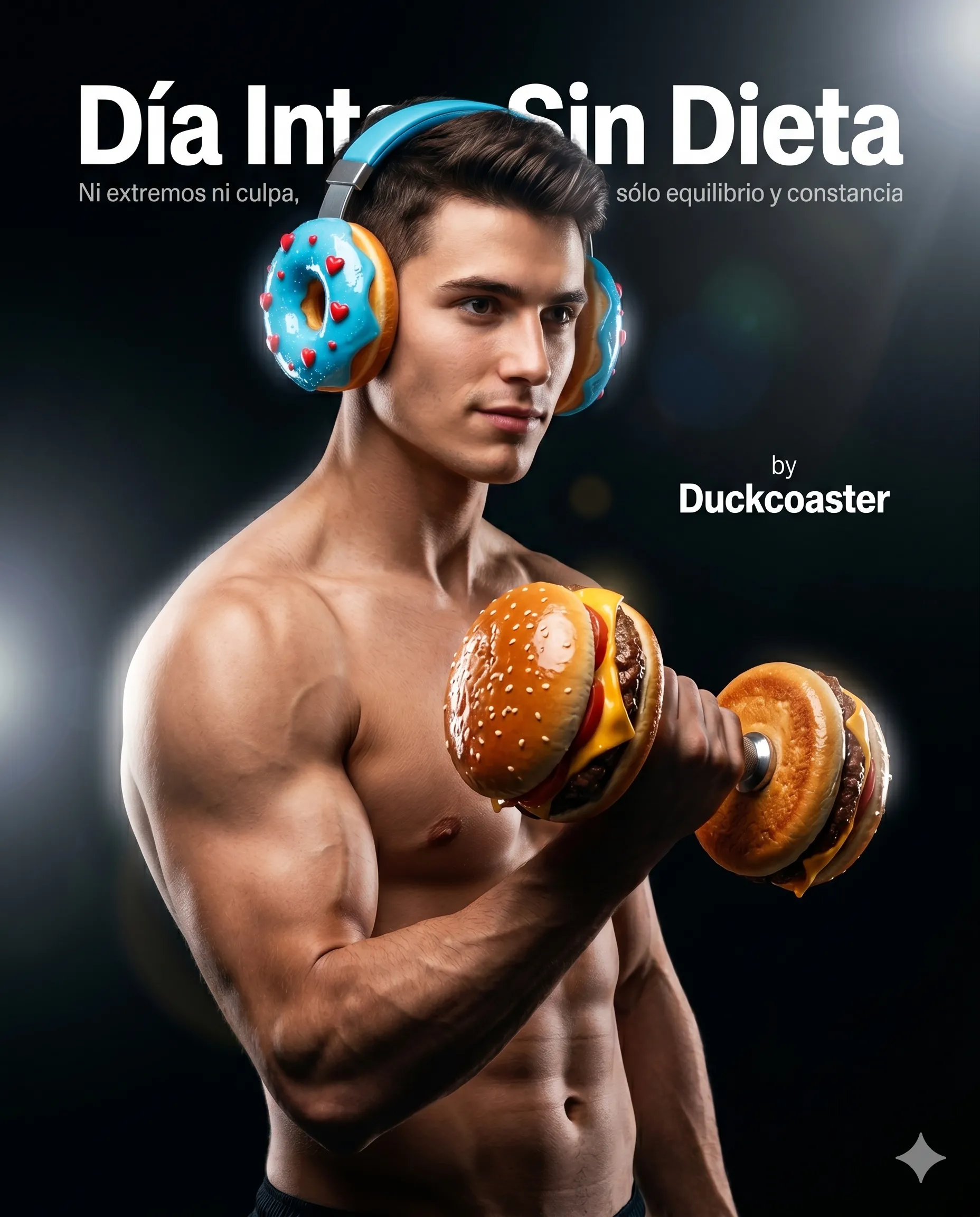 Nano Banana 2 prompt | Not Diet International Day ideas. Iron & Glaze: Fitness Editorial Surreal
