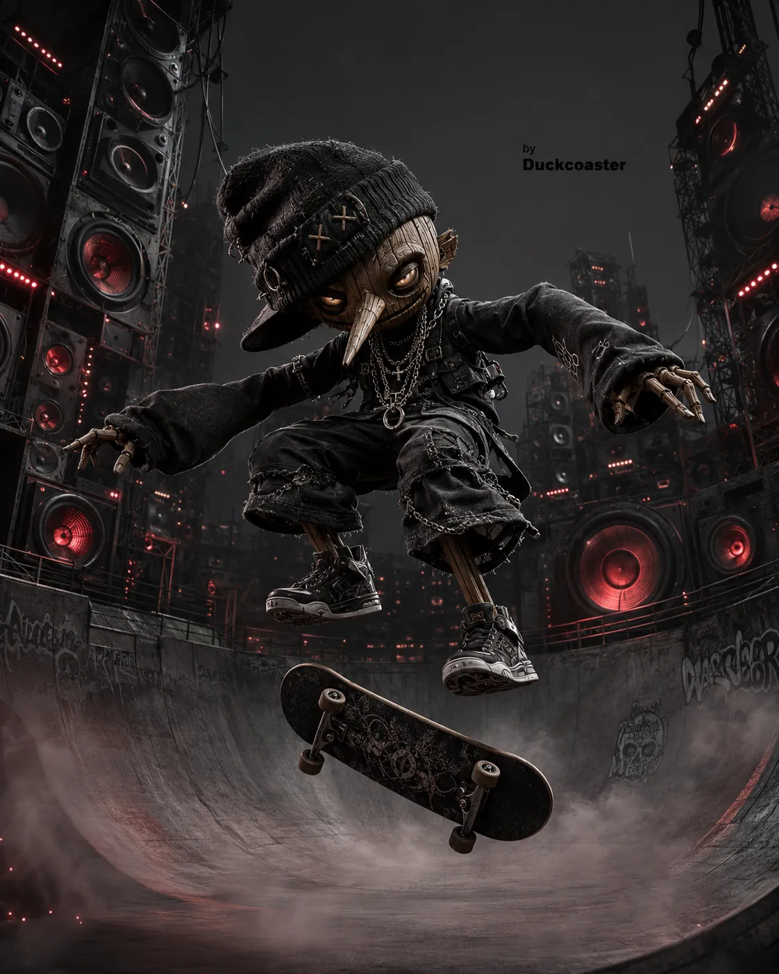 Dall E prompt | The Wooden Puppet of the Underground Arena