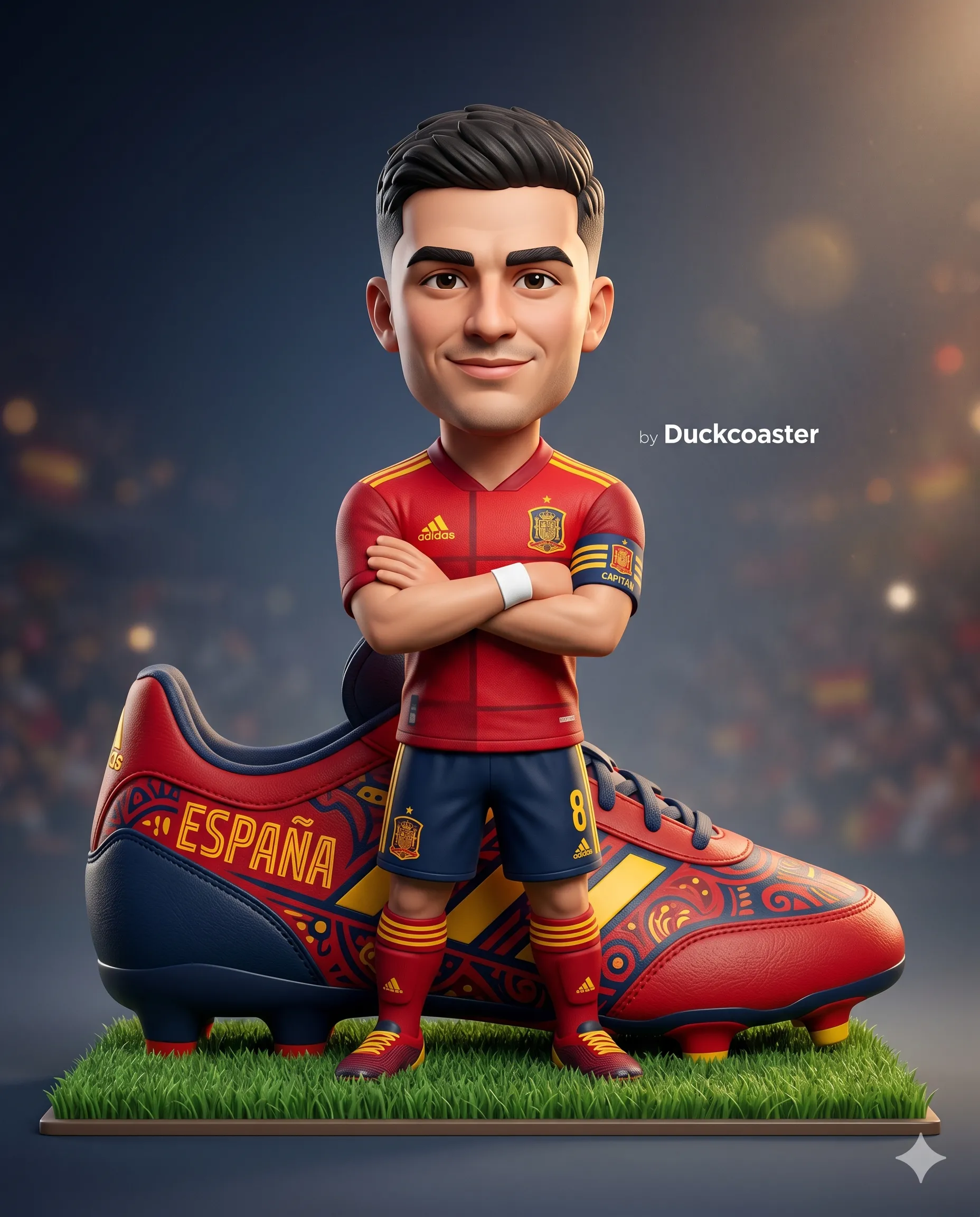 Nano Banana 2 prompt | Captain Soccer Chibi Collector Figurine
