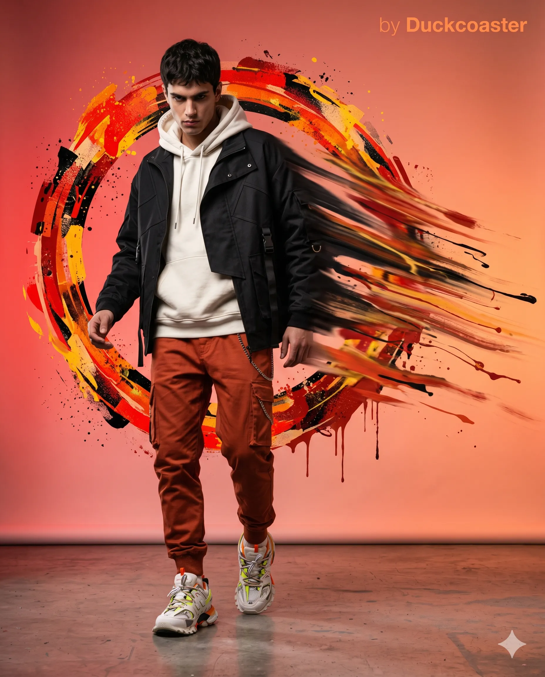 Nano Banana 2 prompt | Urban Motion Dissolution, Streetwear Editorial