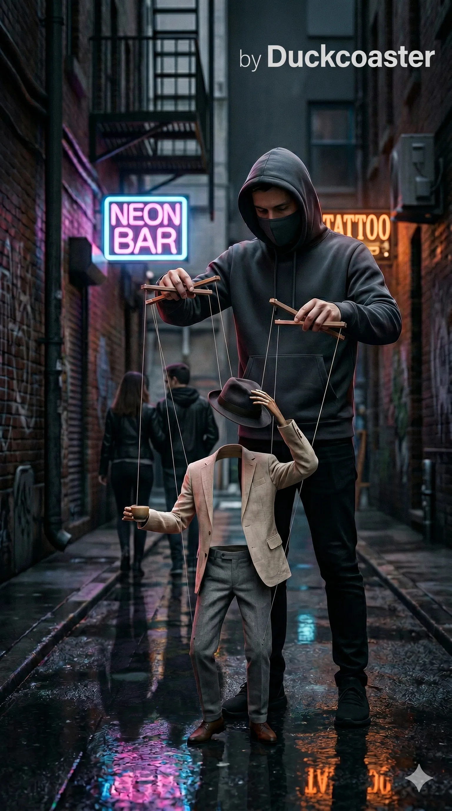 Nano Banana 2 prompt | Urban Marionette Control Alley