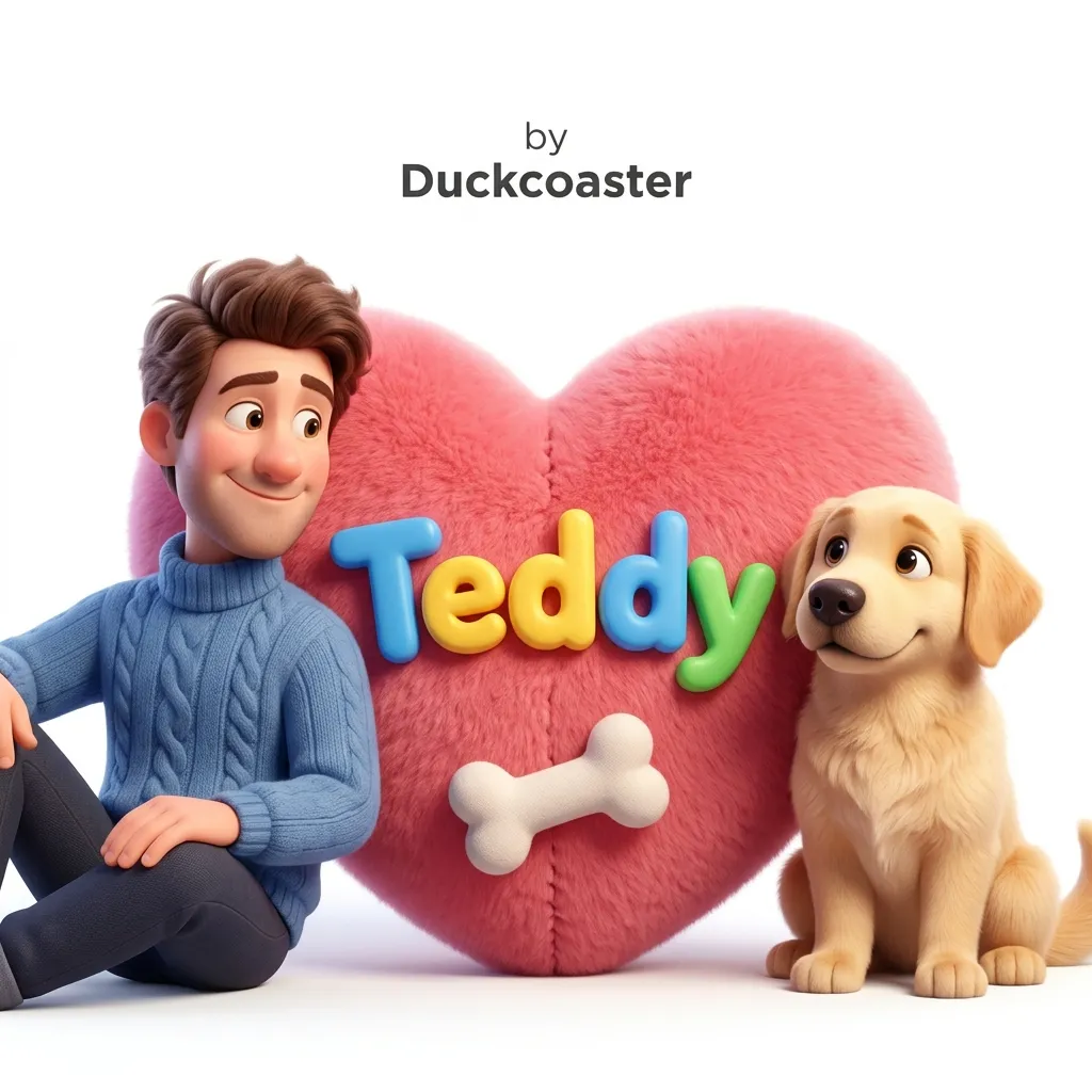 Nano Banana 2 prompt | Teddy Heart: A Soft Bond Between Man and Labrador