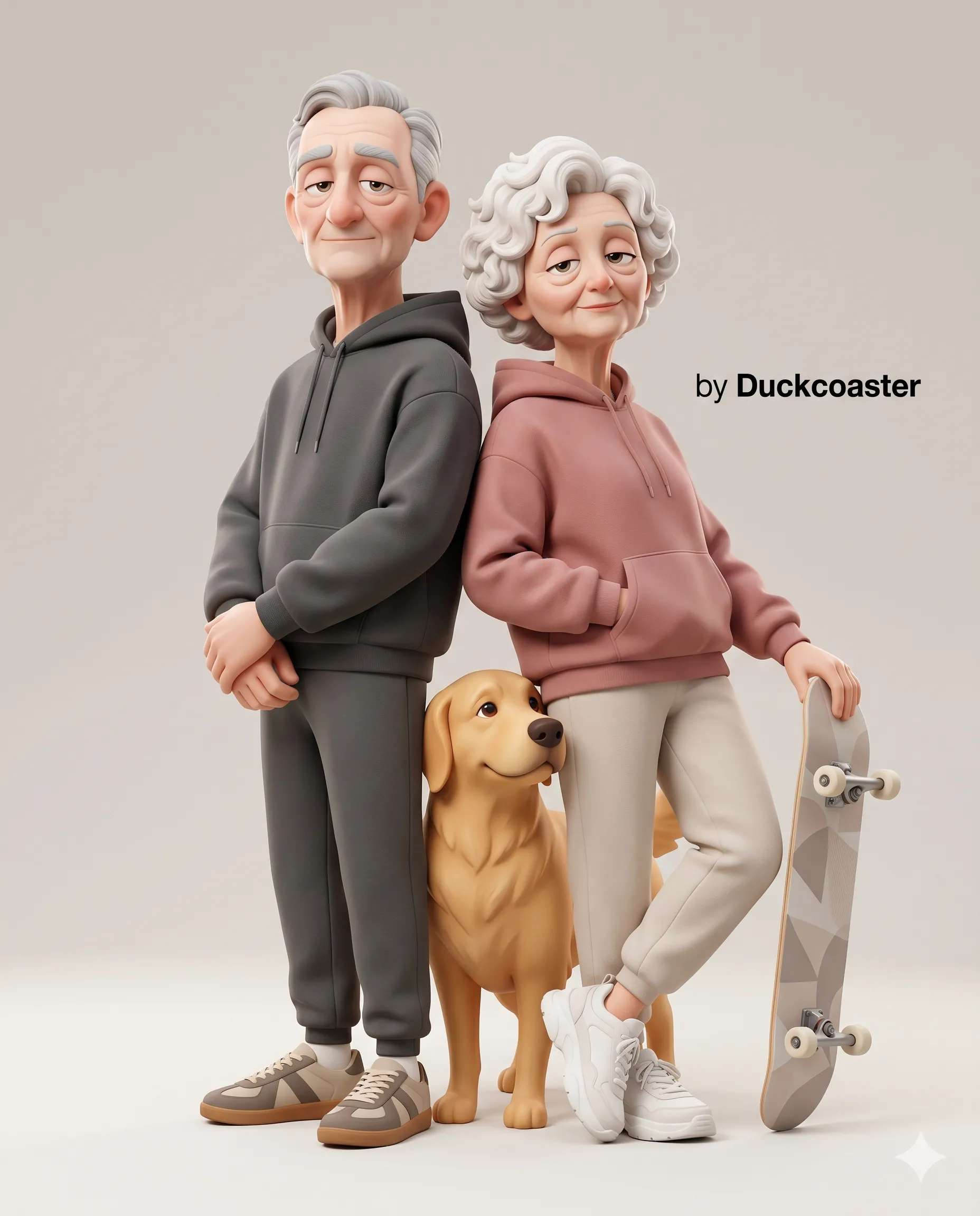 Nano Banana 2 prompt | Elderly Couple Streetwear Collectible