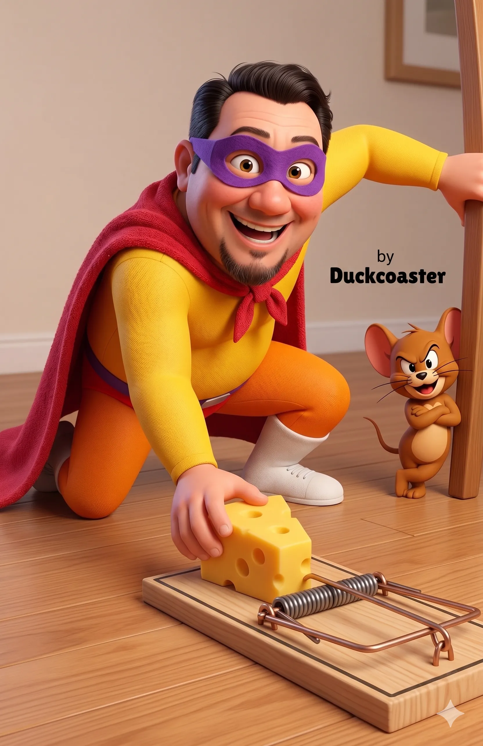 Nano Banana 2 prompt | The Cheese Trap Gambit, Jerry’s Silent Plan