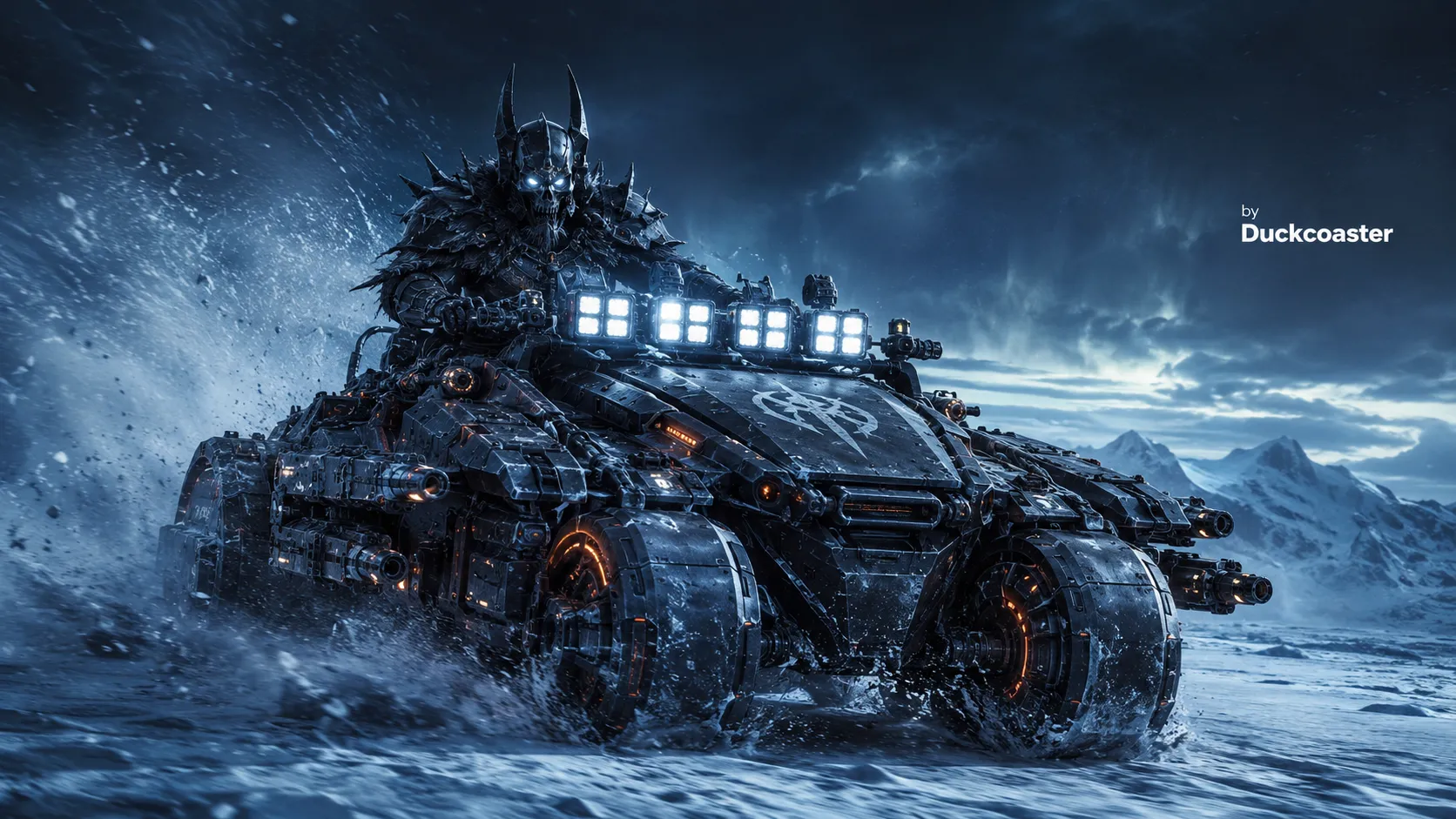 Dall E prompt | The Armored Warlord of the Frozen Wasteland